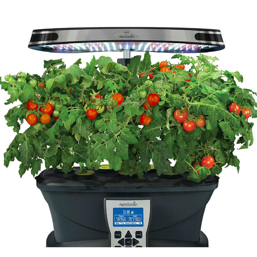 Countertop garden with LCD screen control panel