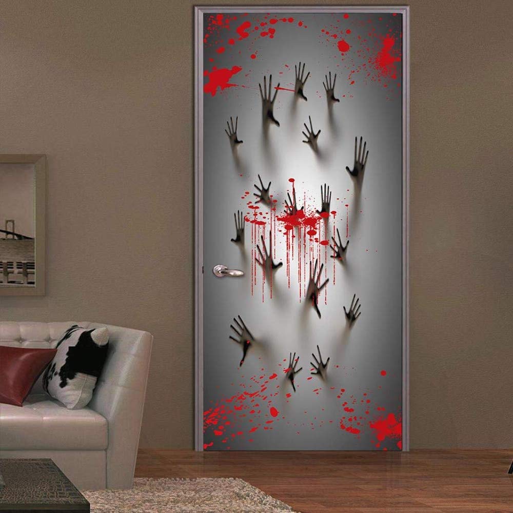 Haunted House Door Cover for Halloween