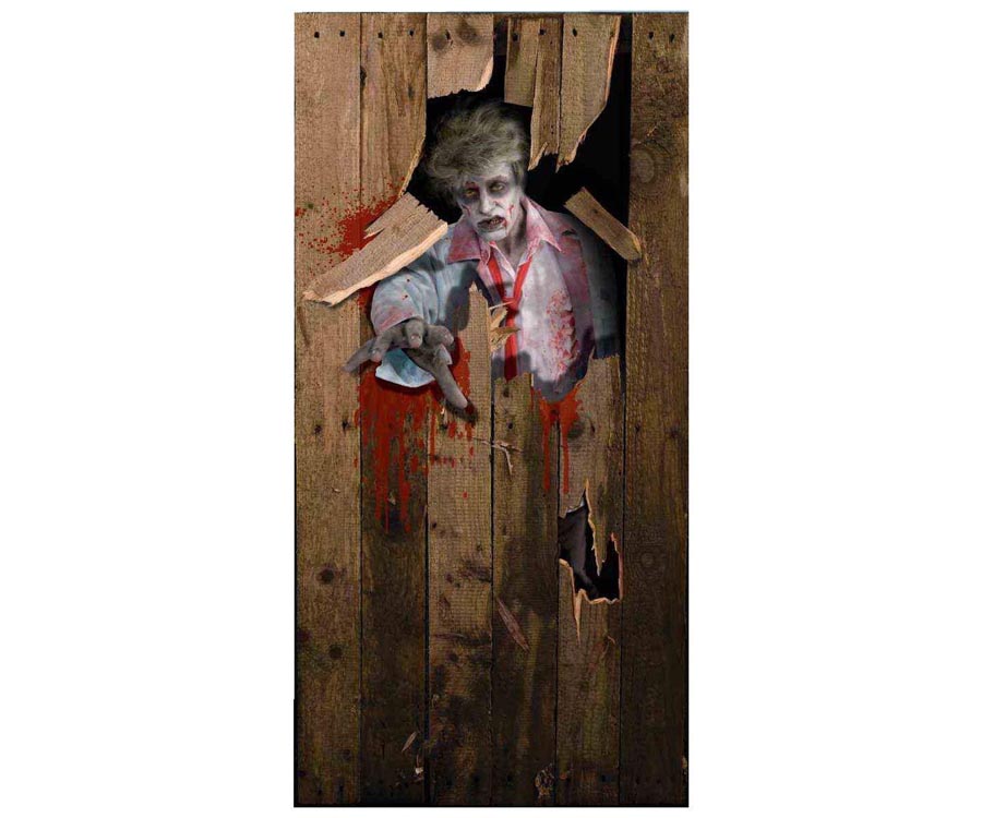 zombie door cover halloween