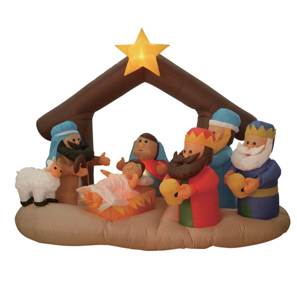 Amazing Christmas Inflatable Nativity Scene to decorate your house and make the night special!