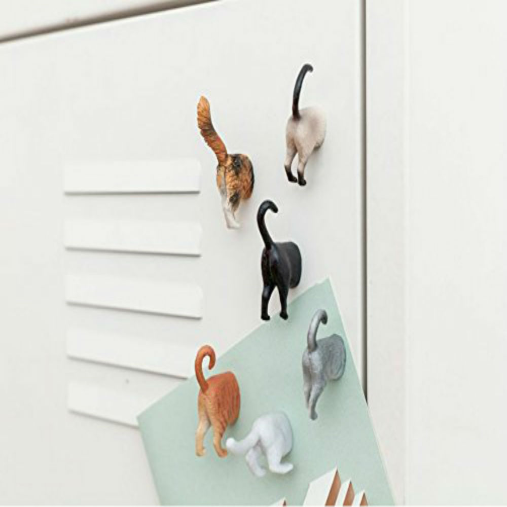 Astounding Kikkerland Cat Butt Magnets with an amazing set of 6