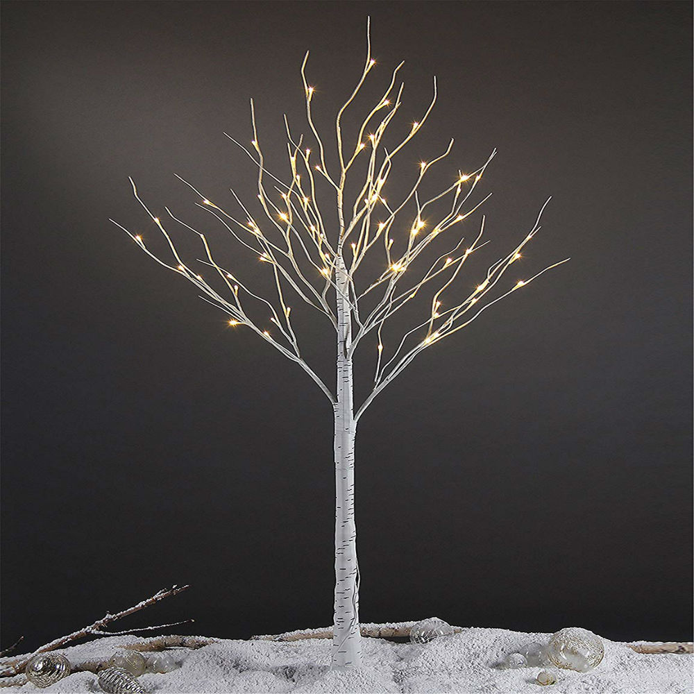 Decorative lightshare 6 feet lighted birch tree brings nature home!