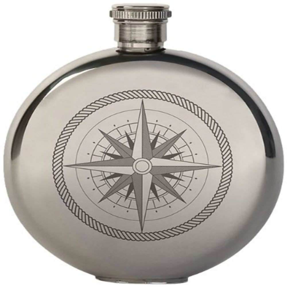 Glossy Kikkerland Compass Canteen Flask That Satisfies Your Thirst Anytime!