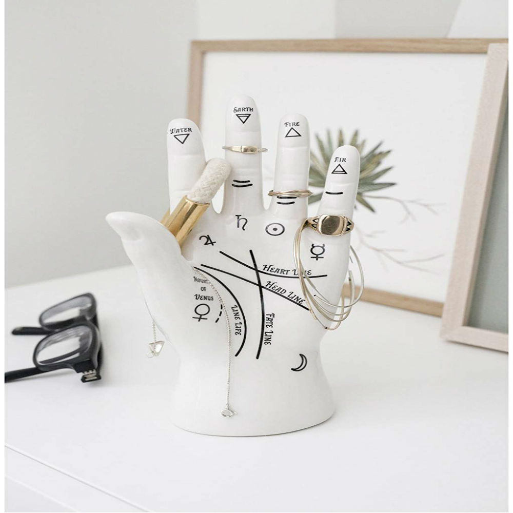 Organize your accessories with mystical Kikkerland Palm Reader Jewelry Stand