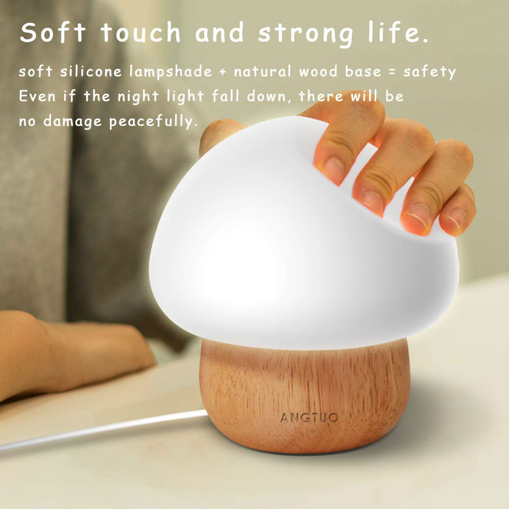 he efficient lighting by ANGTUO night light LED mushroom lamp with minimal power consumption
