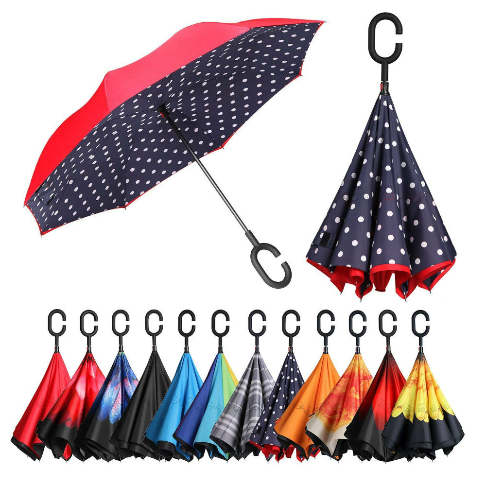 Dodge The Strong Winds, Scorching Sun, And Heavy Rains With Stylish Double Layer Invertible Umbrella