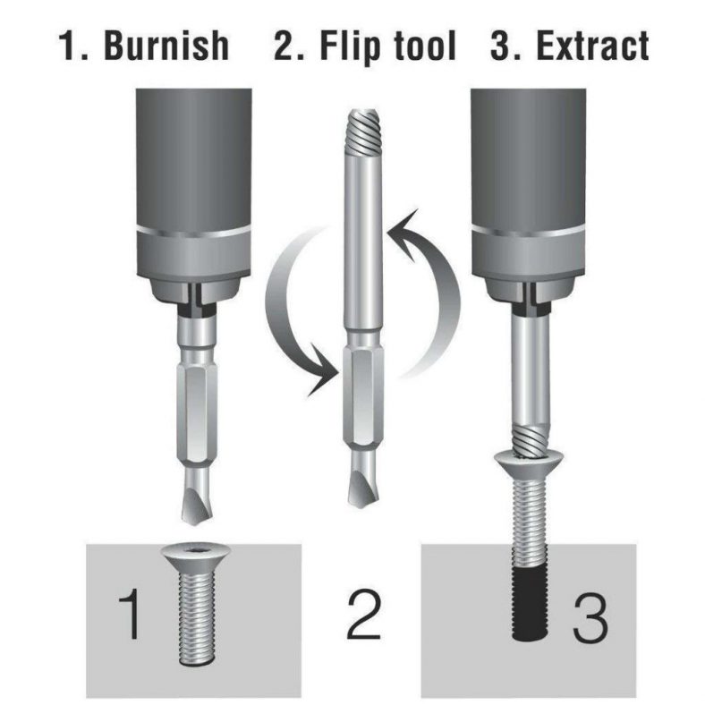 use broken screw extractor on motorcycle screw