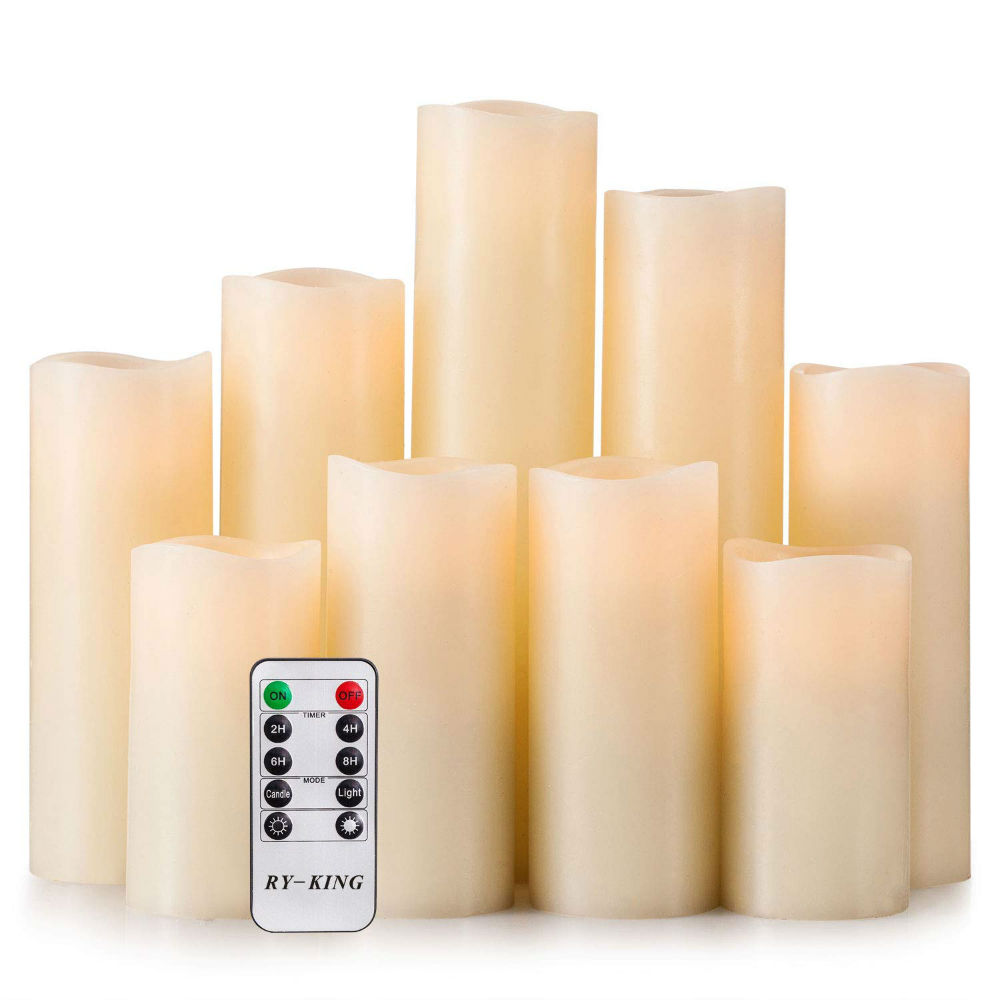 Incredible Ry-king Pillar Flickering Flameless LED Candles for all Special Occasions!