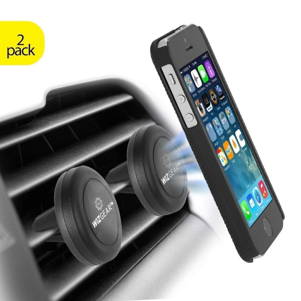 This Magnetic Mount Universal Car Phone Holder Holds Your Cell Phones And Mini Tablets Safely At An Eye Level While You Drive.