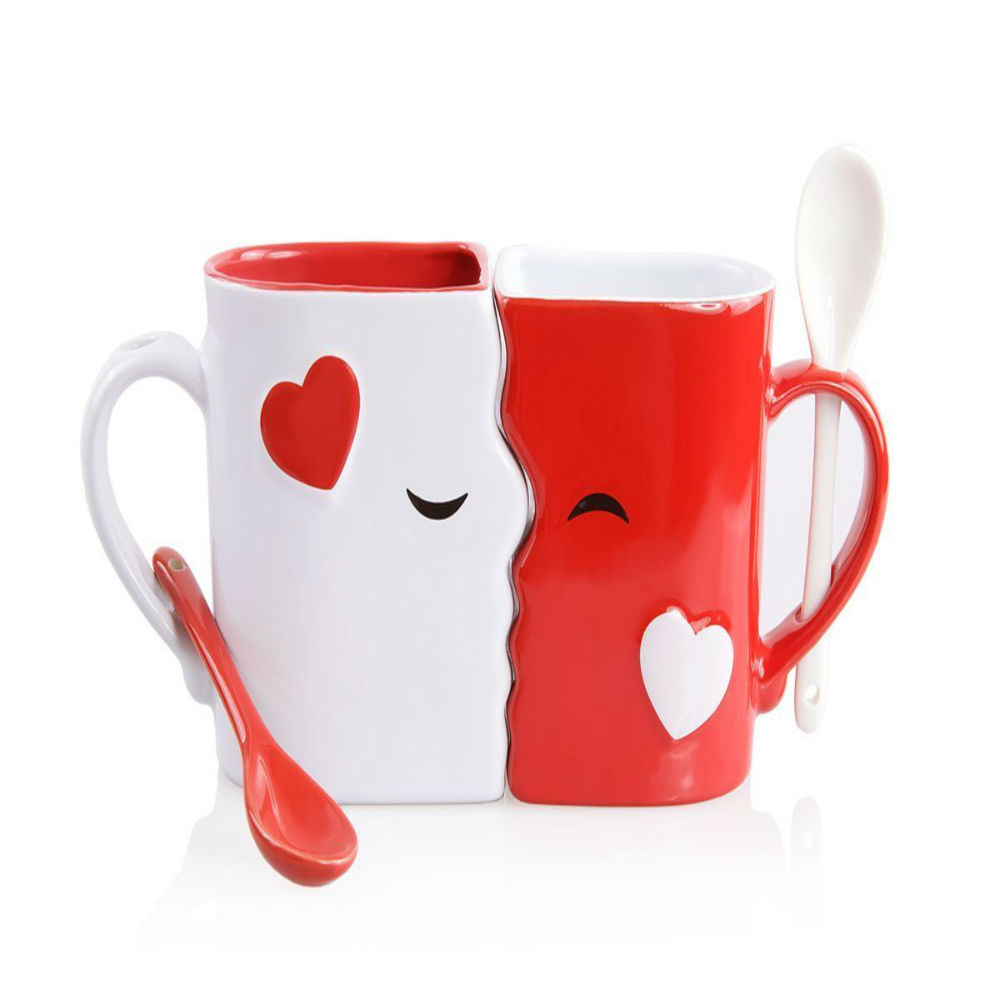 The Couple Kissing Mugs Stands As An Incredibly Romantic Present For Your Valentine