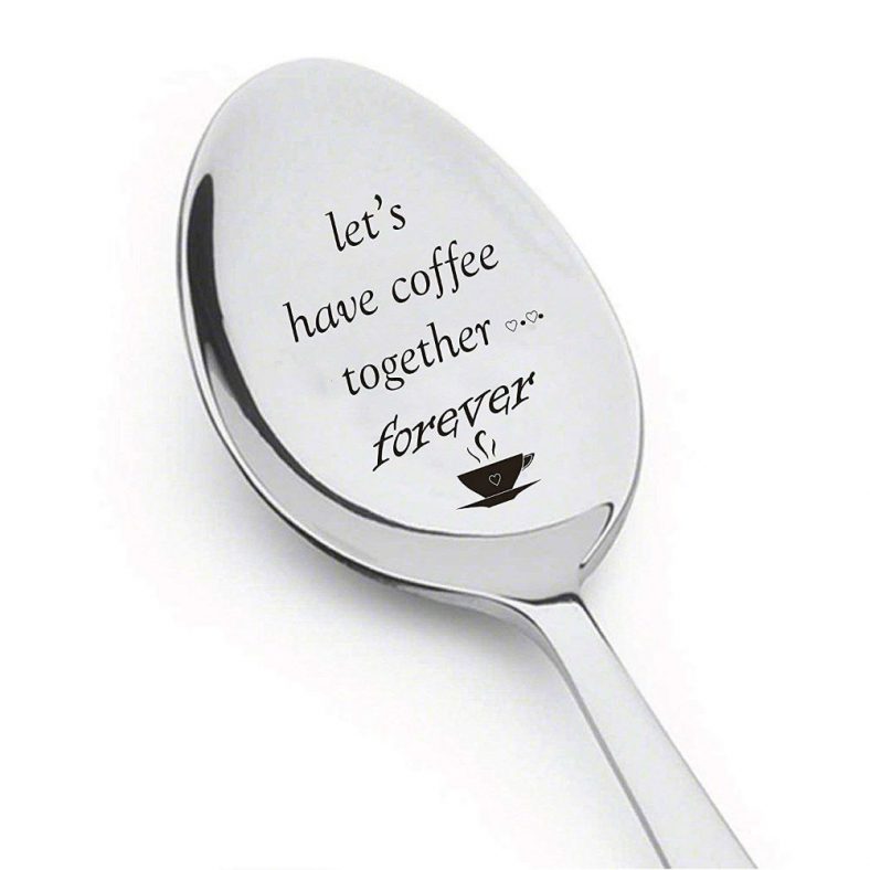 The Engraved Steel Spoon Is An Ideal Gift For Your Love Coffee Lover