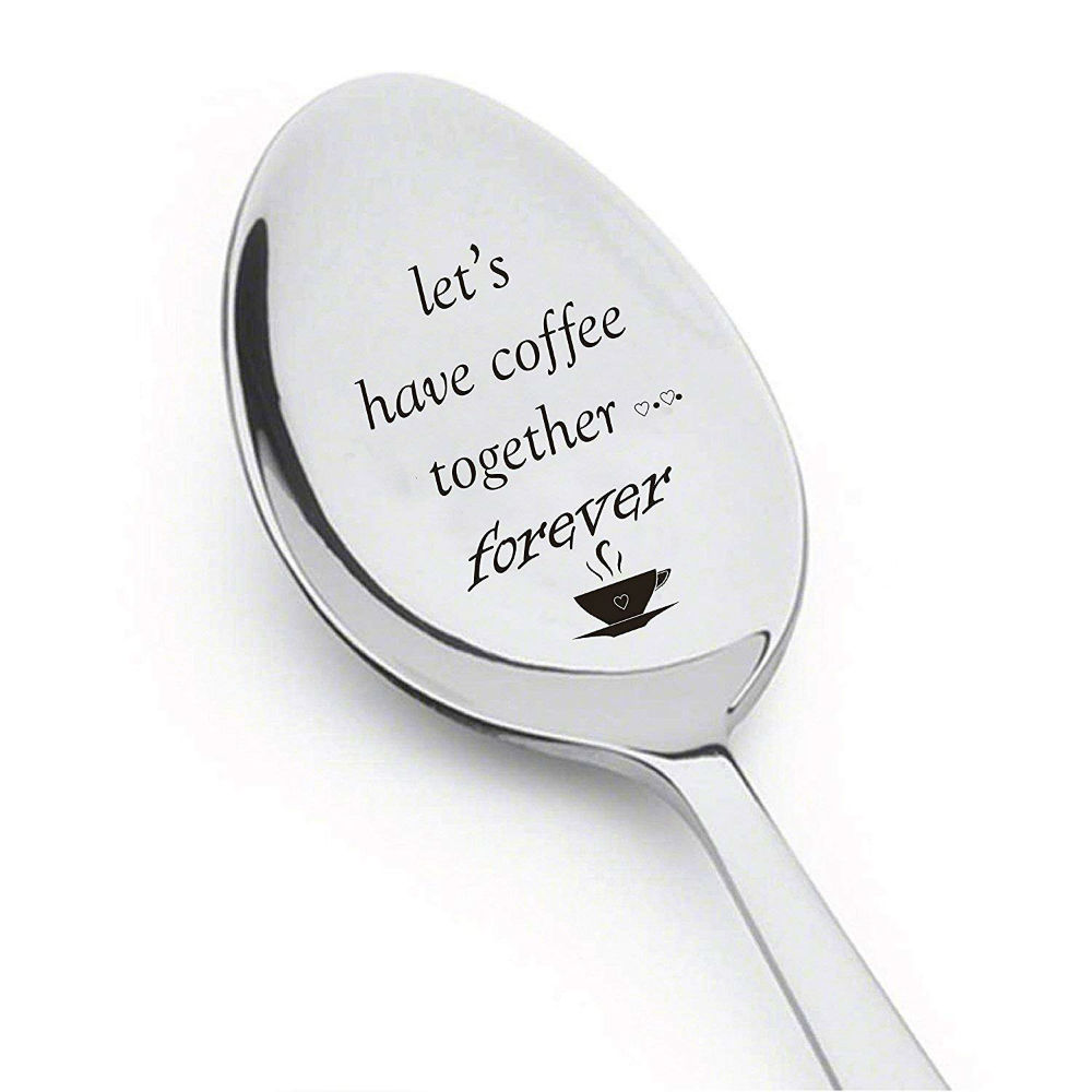 The Engraved Steel Spoon Is An Ideal Gift For Your Love Coffee Lover Partner