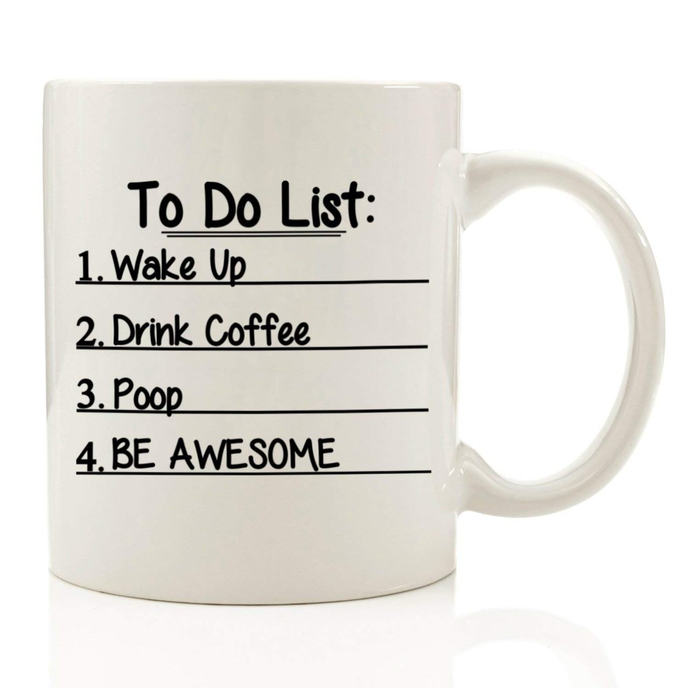 Funny Quote Printed Mug With A To-Do List For Your Man