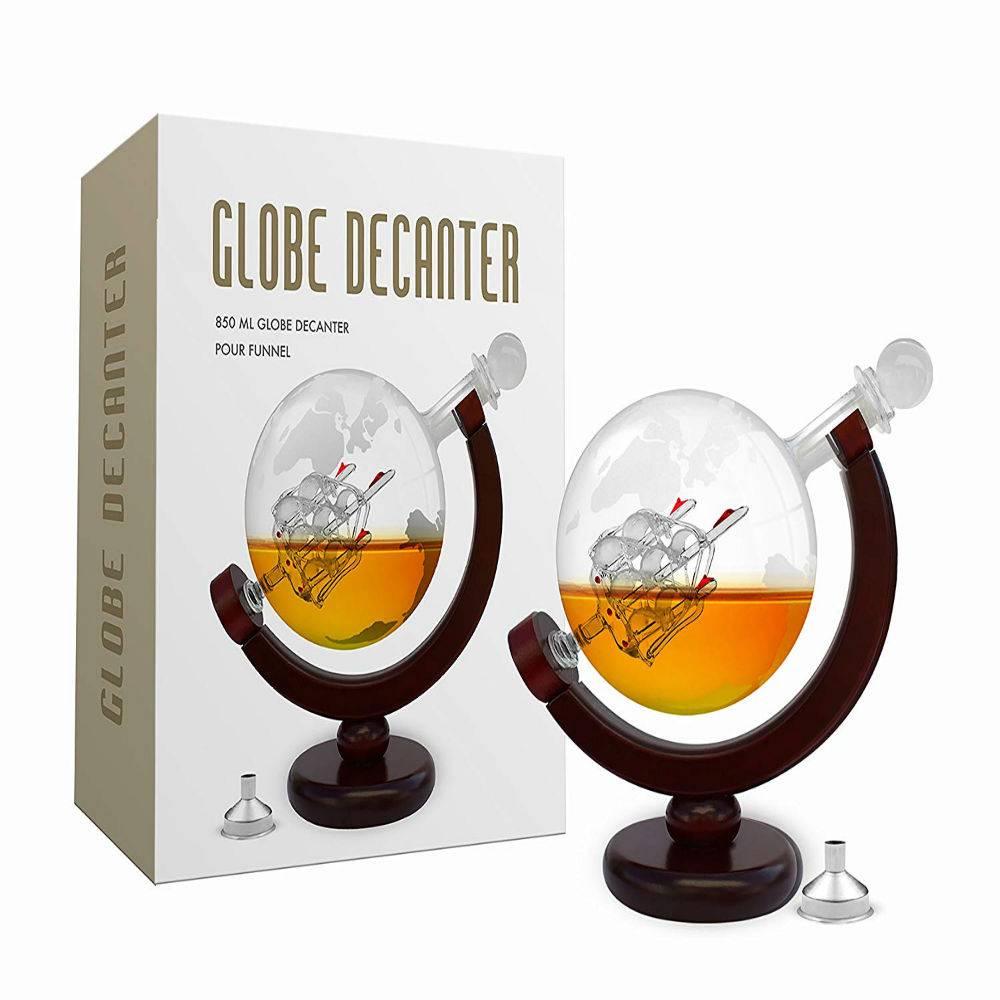 The Glass Globe Whiskey Decanter Is A Classic Masterpiece To Make Your Man Happy