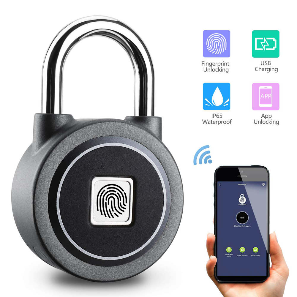 A Smart Fingerprint Padlock To Give You A Tension-Free Life