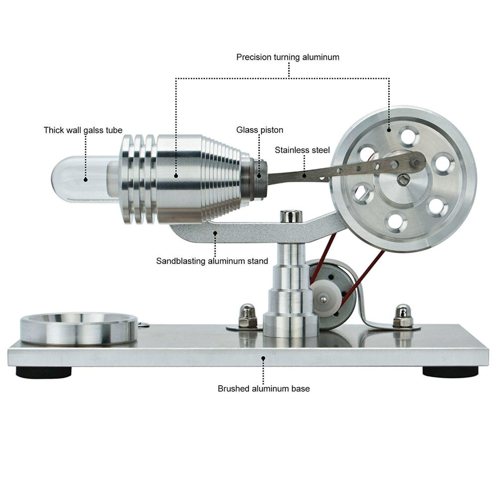 An Educational Hot Air Sterling Engine To Explain Electricity Generation