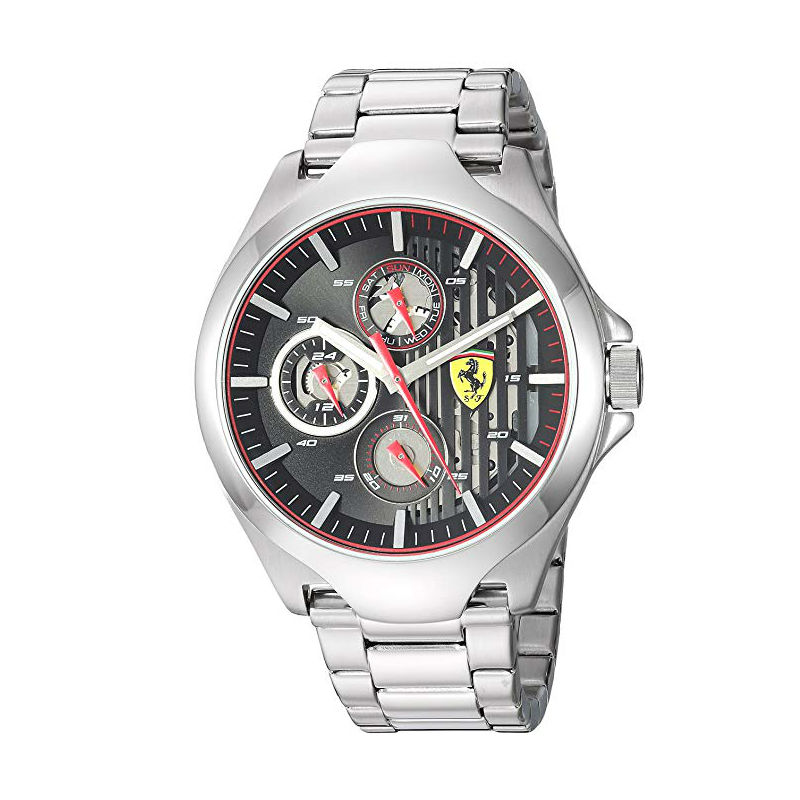 Ferrari Mens Aero Analog Display Quartz Silver Watch