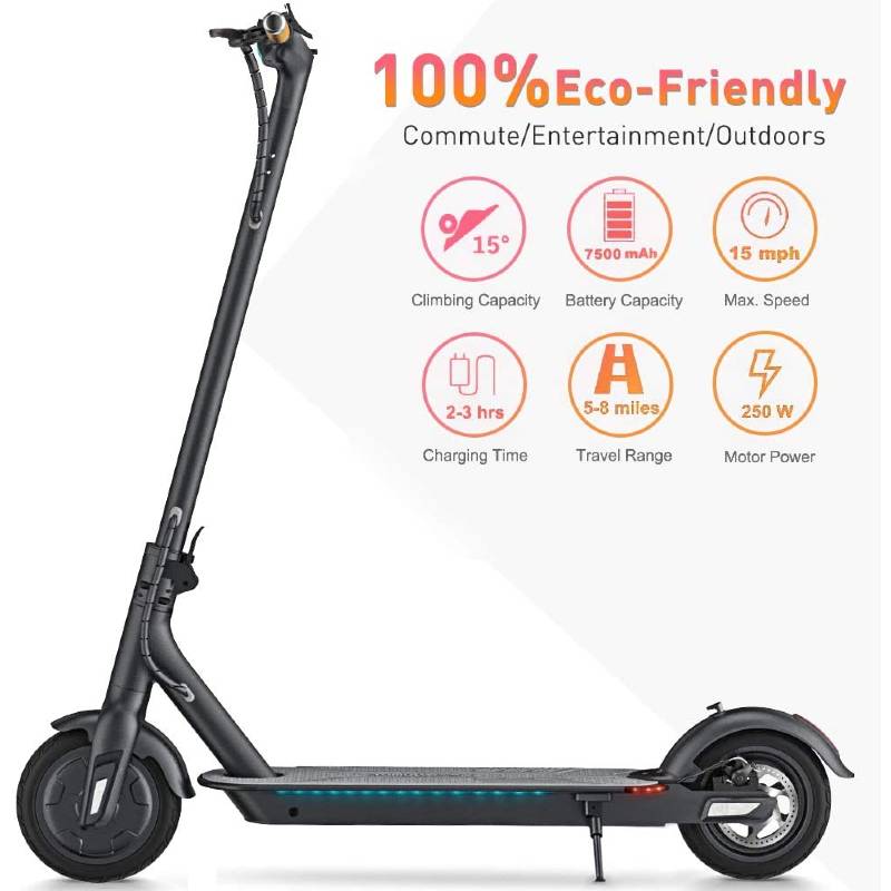 Stunning Electric Scooter With Bluetooth Speaker and LED Lights
