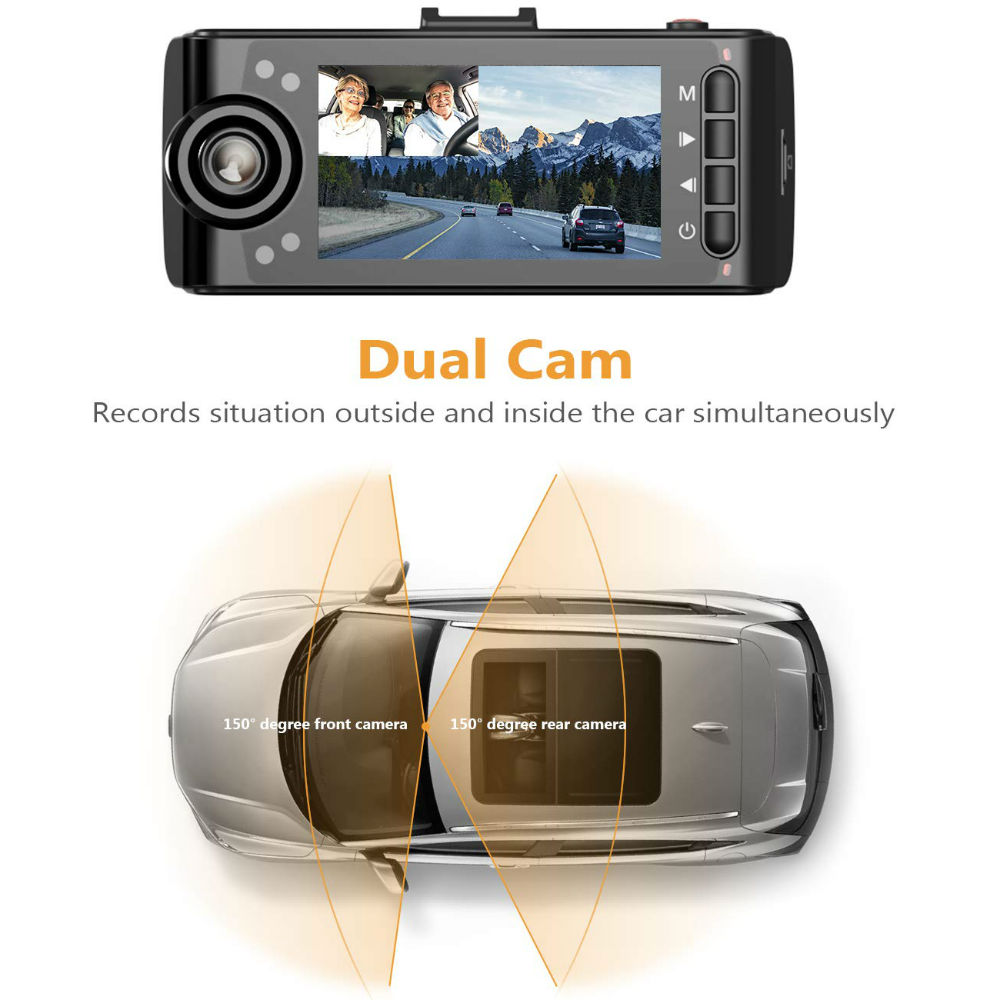 Z-Edge F1 Dual Dash Cam for Uber Lyft Taxis