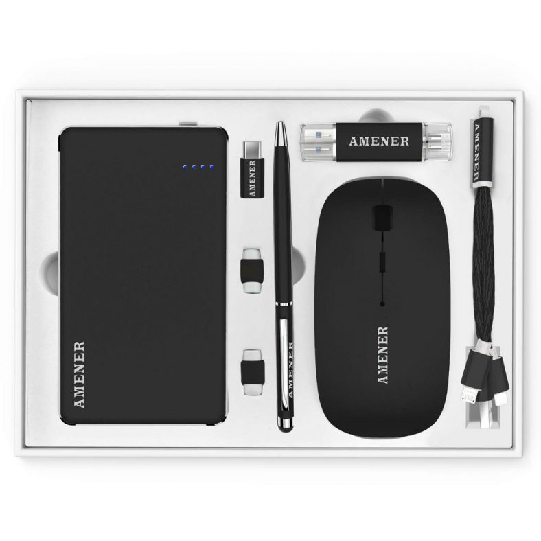 Gift Sets with Power Bank, Wireless Mouse, Flash Drive & Stylus Pen