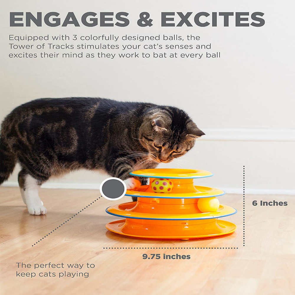 Give Your Cat A Playful Time With This Tower Of Tracks