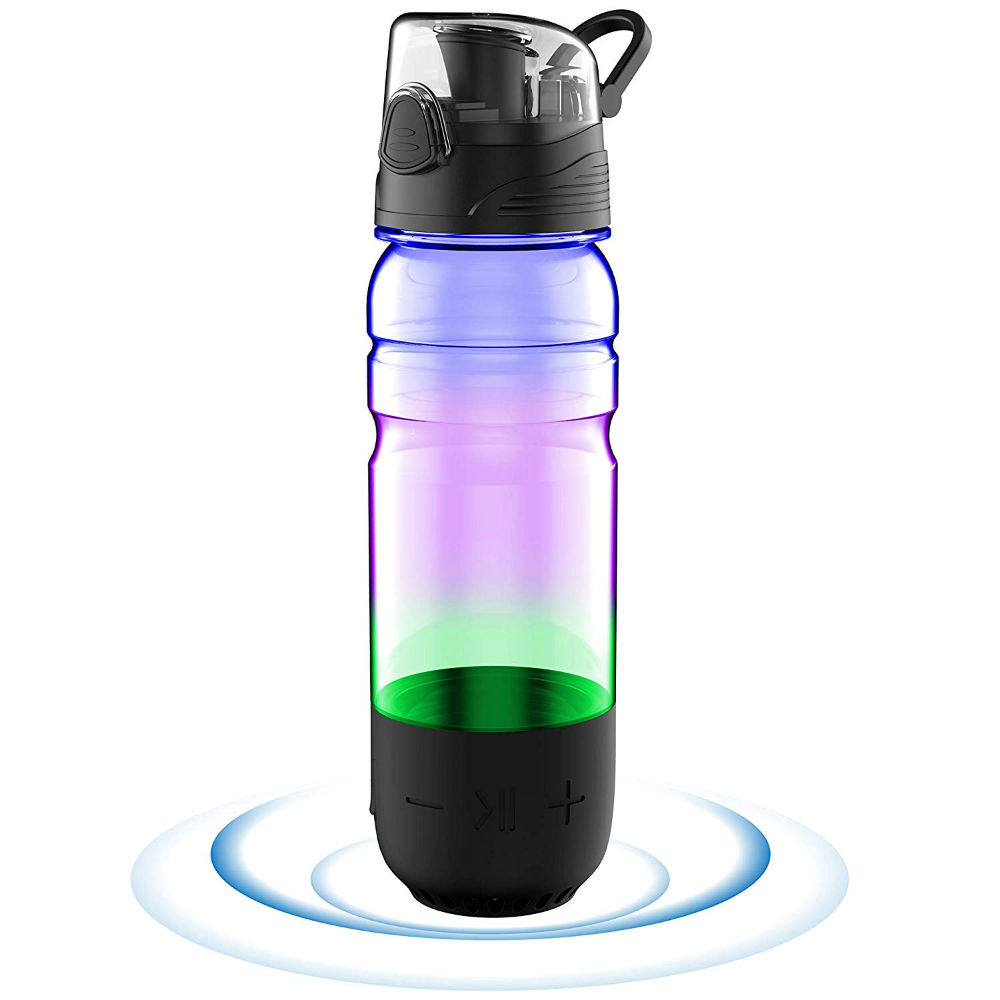 Stay Hydrated With This Smart Water Bottle with Bluetooth Speaker and Light