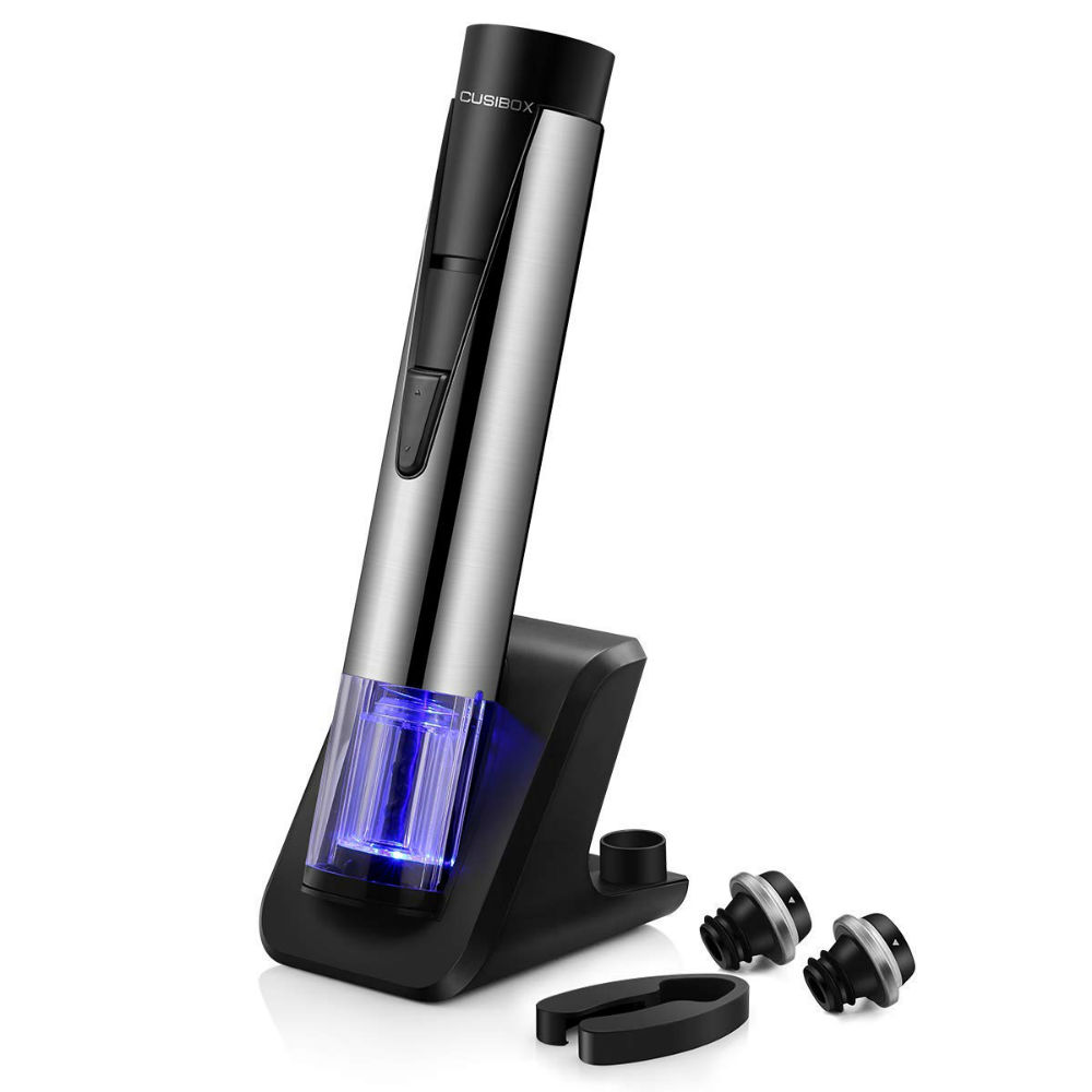 A 2 in 1 Cordless Wine Opener with Vacuum Pump and Recharging Base 