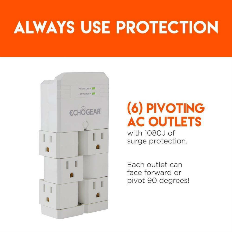 ECHOGEAR On-Wall Surge Protector