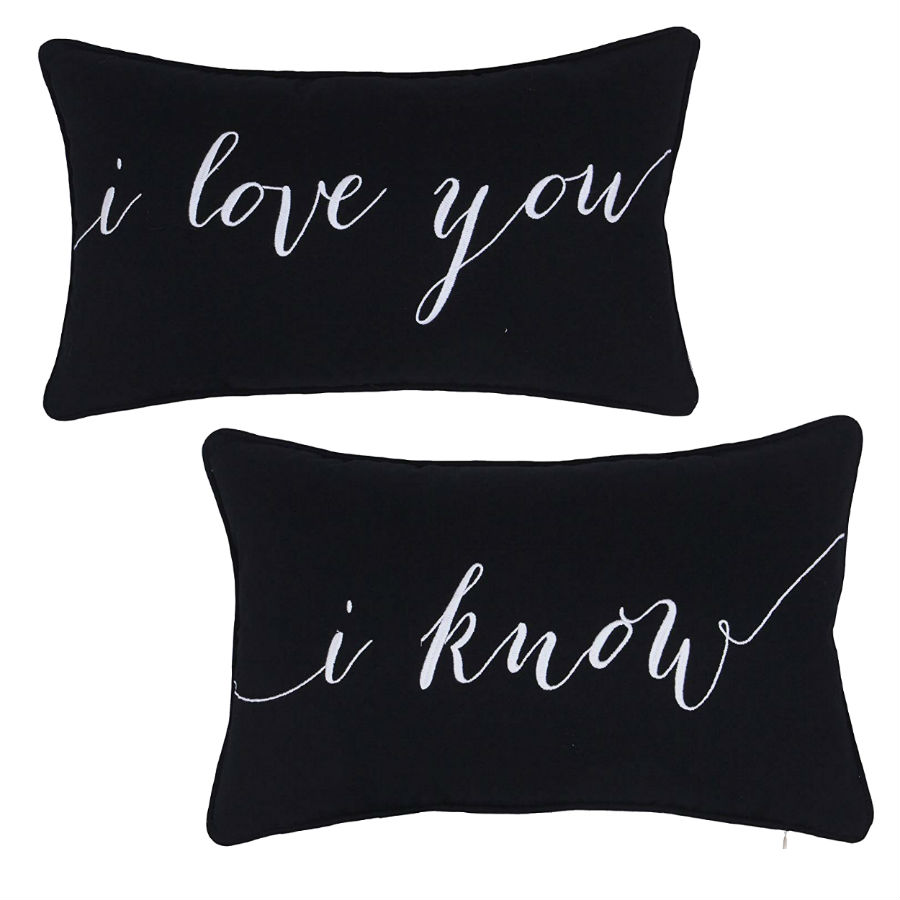 Love U I Know Embroidered Pillow Case