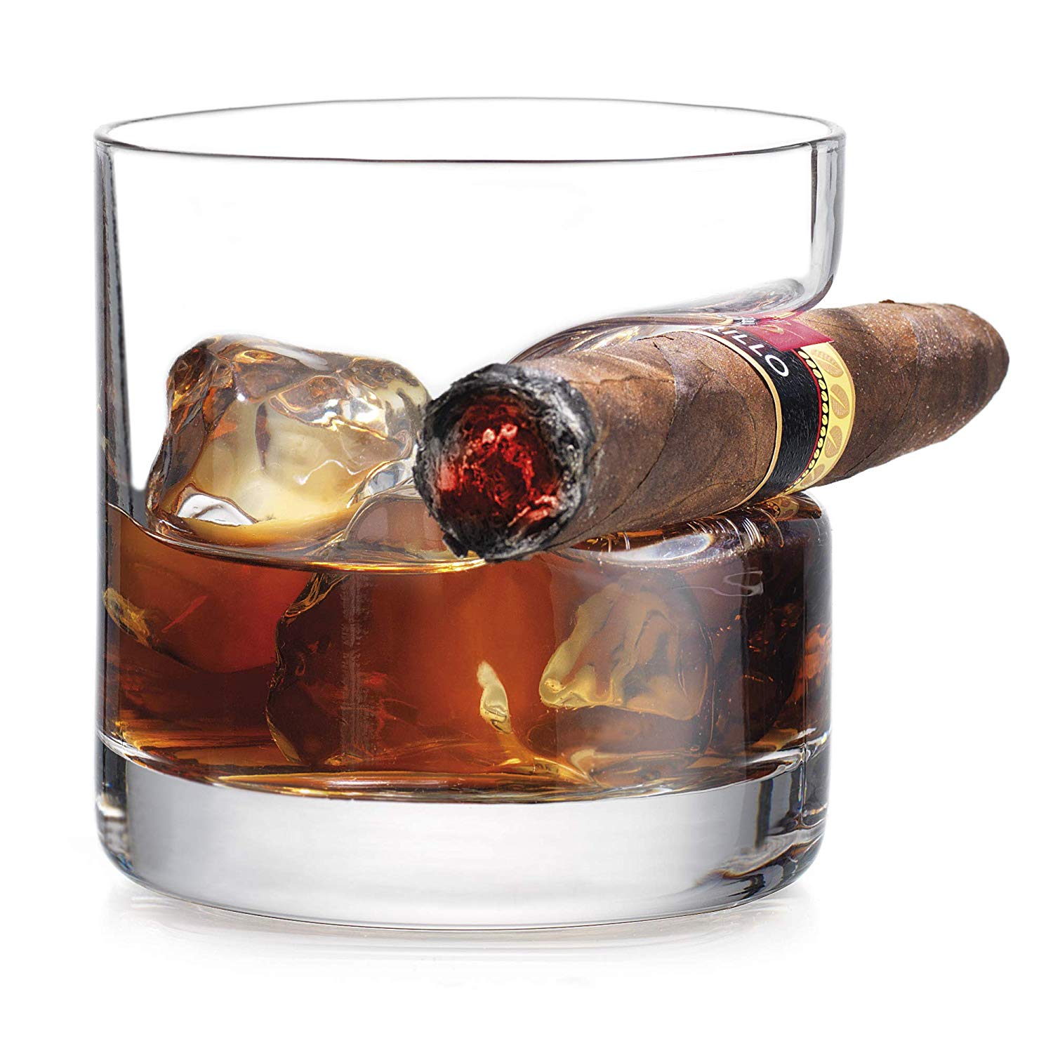 Cigar Rest Whiskey Glass, The Old-fashioned Bar Accessory