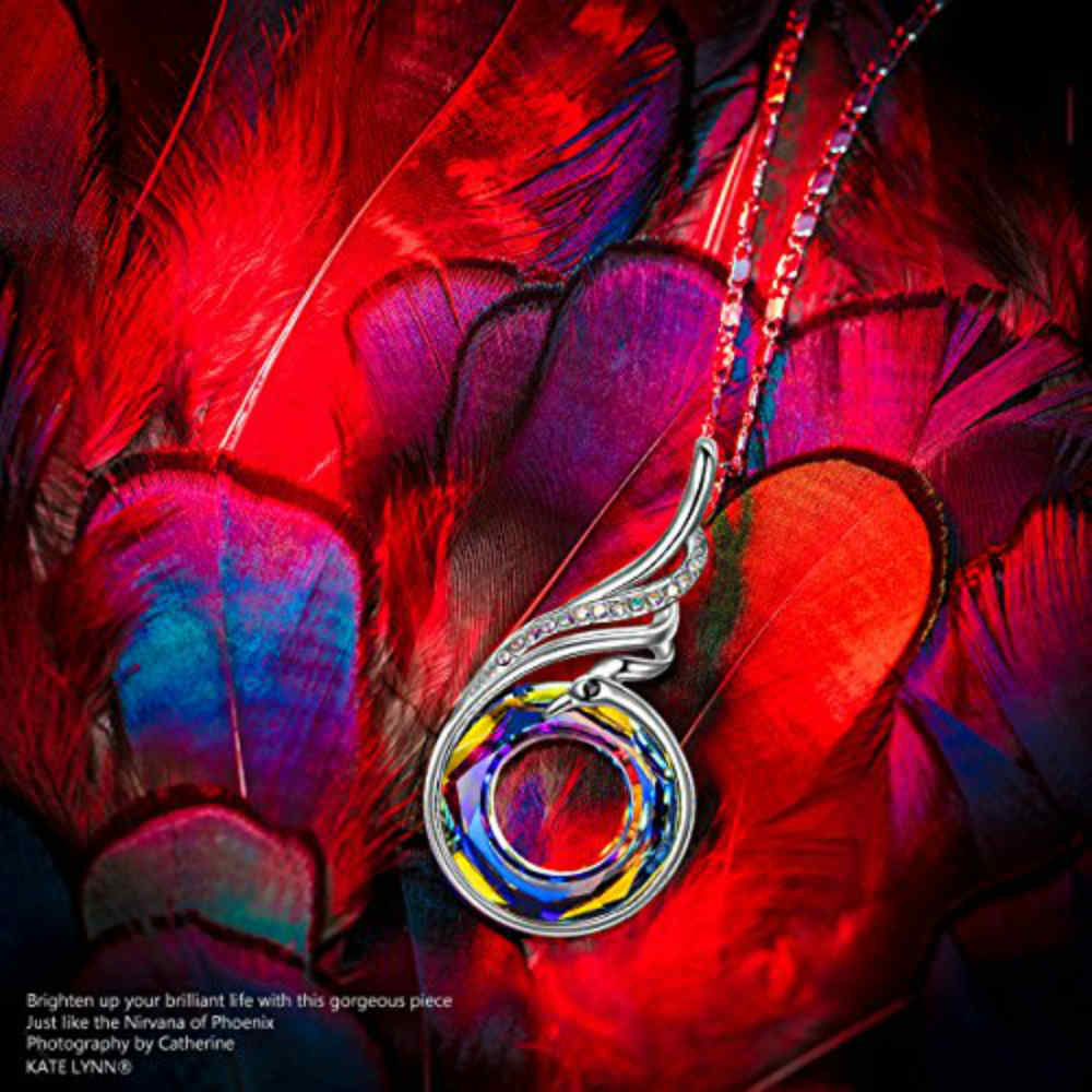 Crystal Pendant Necklace that Represents Nirvana of Phoenix