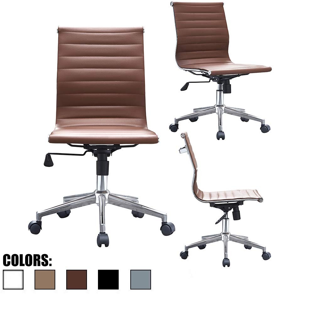 Modern Armless Office Chair with Luxurious Design