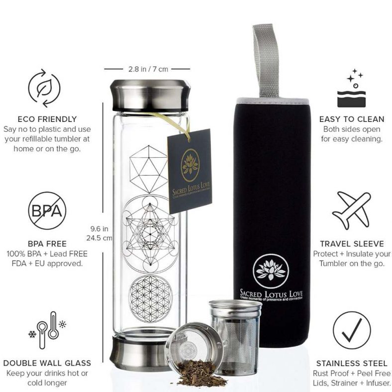 Tea Infuser Glass Tumbler to Make Your Travel Comfy Viral Gads