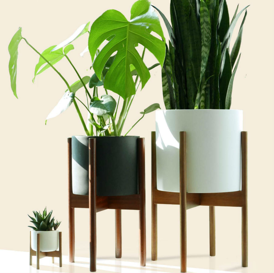 Fox & Fern Mid Century Plant Stand Indoor