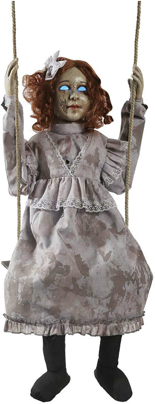 swinging halloween doll