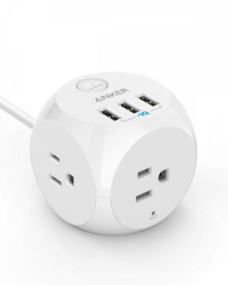 Anker Power Strip With 3 USB, 3 AC, And 5 ft Extension Cord Viral Gads
