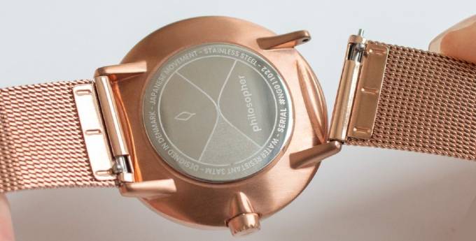 Philosopher Rose Gold Mesh Strap Pinhead