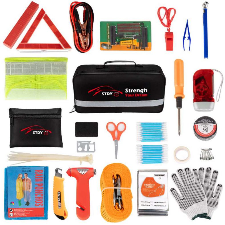 Car Emergency Roadside Kit with Safety Equipment Viral Gads