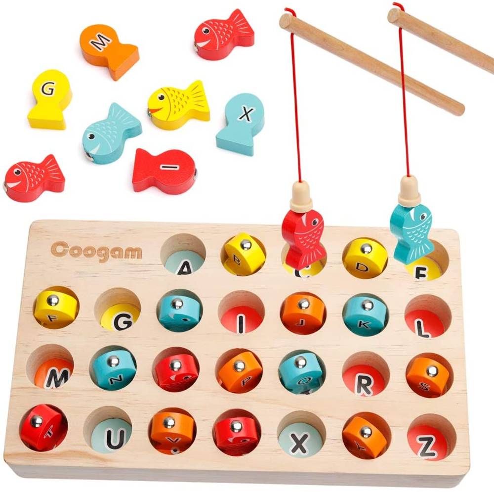 Coogam wooden magnetic fishing game