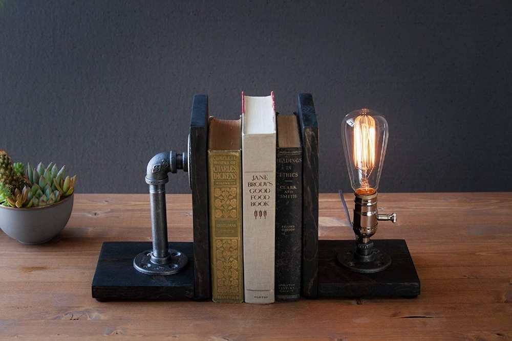 Urban Industrial Craft Table Pipe Lamp with Bulb