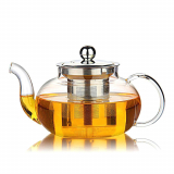 Glass Teapot with Stainless Steel Infuser and Lid
