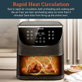 Smart WiFi Air Fryer 5.8 Quart 1700W for Oilless Cooking