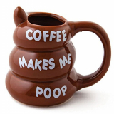 Funny Poop Shaped Ceramic Coffee Mug for Gag Gift