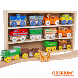 Endearing Wooden Toys and Train Car Collection with Animals