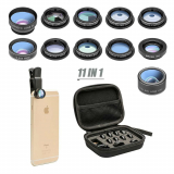 11 in 1 Cell Phone Camera Lens Kit for iPhone, Samsung & LG