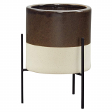 Mid-Century Ceramic Planter, Simple Fashionable Statement
