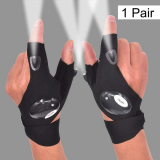 LED Flashlight Gloves With Stretchy Strap Screwdriver