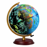 Illuminated World Globe With Constellation Pattern