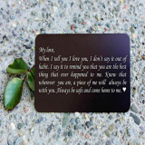 The Super Cute Engraved Metal Card With Cool Messages For Your Partner
