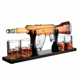 Rifle Gun Whiskey Decanter with Bullet Glasses
